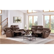 Pemberly Row Traditional 2PC Living Room Set in Heritage Brown