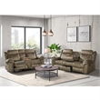 Pemberly Row Traditional 3PC Living Room Set in Brown Finish