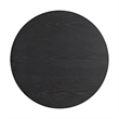 Pemberly Row Contemporary Canal End Table with Pedestal Base in Black