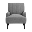 Pemberly Row Transitional Chair with Channel Back in Palmer Steel