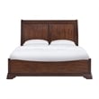 Pemberly Row Traditional Poplar Wood King Bed in Cherry Finish