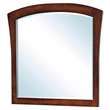 Pemberly Row Arched Engineered Wood Bedroom Mirror in Espresso