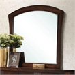 Pemberly Row Arched Engineered Wood Bedroom Mirror in Espresso