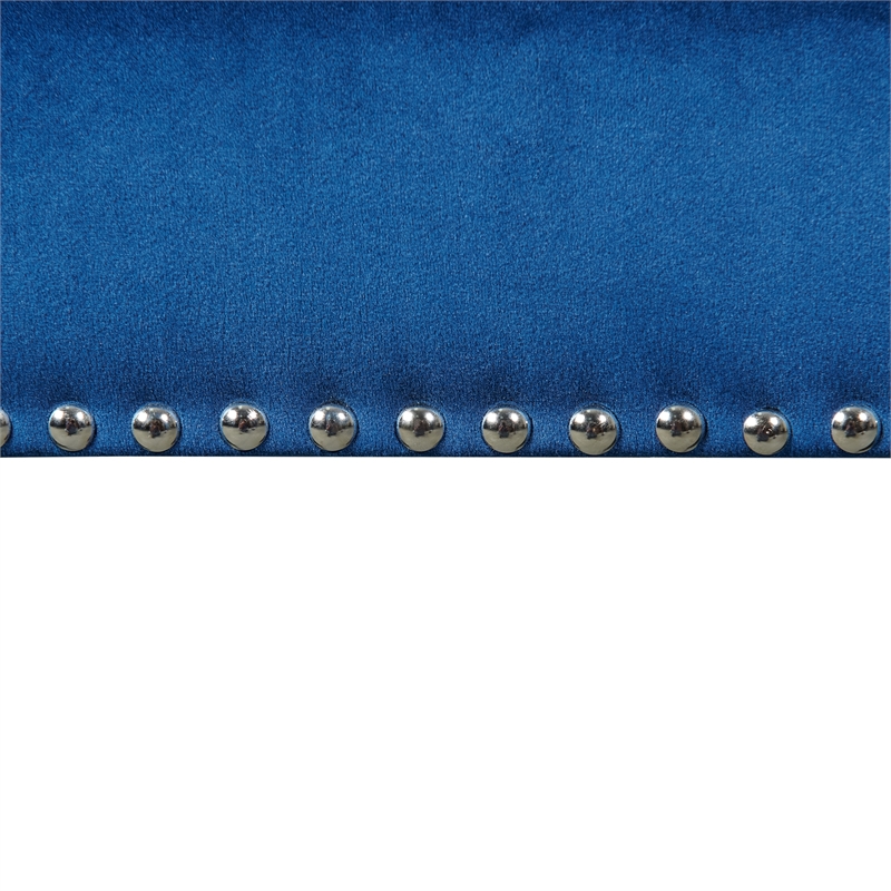 Pemberly Row 5PC Dining Set- Table & Four Blue Velvet Chairs