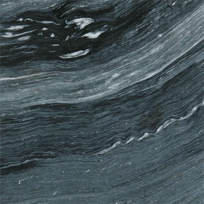 Pemberly Row 5PC Dining Set- Table & Four Blue Velvet Chairs