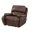 Pemberly Row Power Motion Recliner-Power Head Recliner-Brown