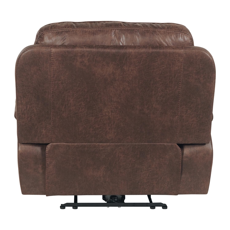 Pemberly Row Power Motion Recliner-Power Head Recliner-Brown