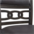 Pemberly Row Counter Height 5PC Dining table Set with 4 Faux Leather Side Chairs