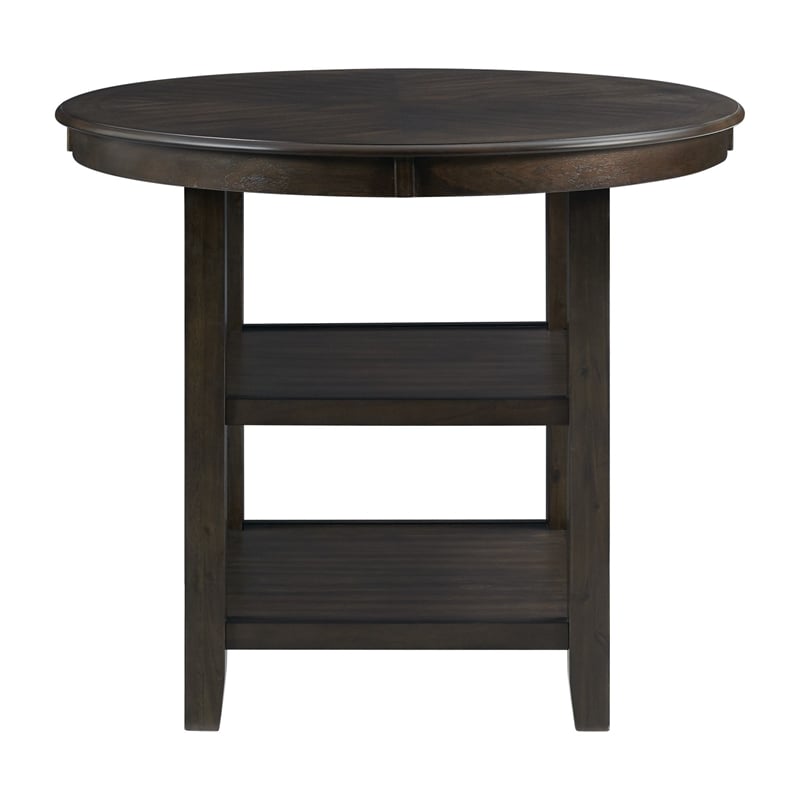 Pemberly Row Counter Height 5PC Dining table Set with 4 Faux Leather Side Chairs