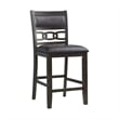 Pemberly Row Counter Height 5PC Dining table Set with 4 Faux Leather Side Chairs
