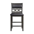 Pemberly Row Counter Height 5PC Dining table Set with 4 Faux Leather Side Chairs