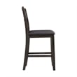 Pemberly Row Counter Height 5PC Dining table Set with 4 Faux Leather Side Chairs