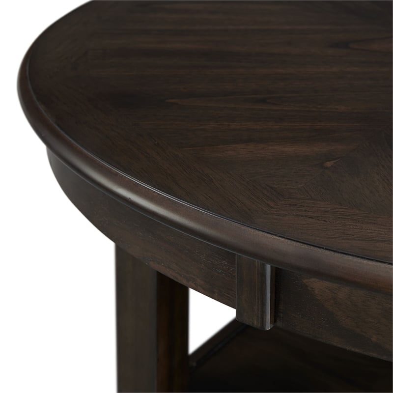 Pemberly Row Counter Height 5PC Dining table Set with 4 Faux Leather Side Chairs