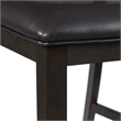Pemberly Row Standard Height 5PC Dining Table Set w/ 4 Faux Leather Side Chairs