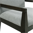 Pemberly Row 7PC Standard Height Gray Dining Table Set w/ 4 Side & 2 Arm Chairs