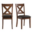 Pemberly Row Transitional Standard Height Side Chair Set in Cherry
