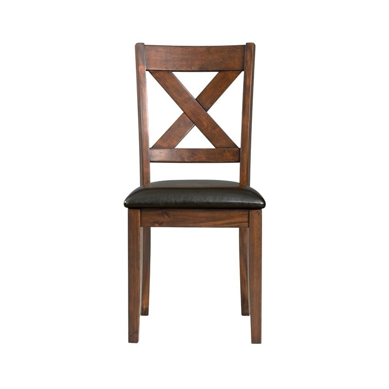 Pemberly Row Transitional Standard Height Side Chair Set in Cherry