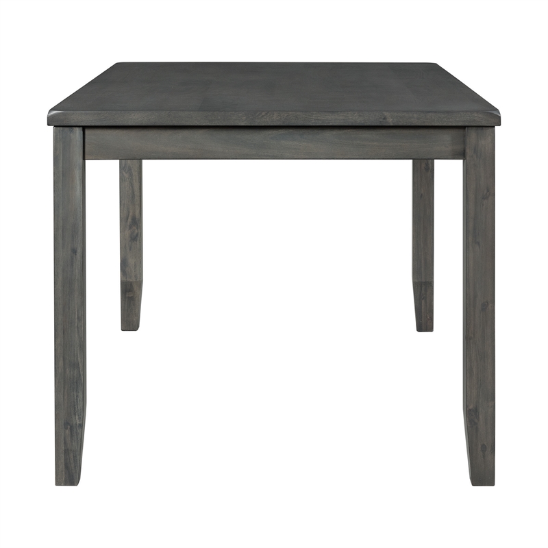 Pemberly Row Transitional 7PC Standard Height Dining Set in Gray