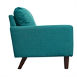Pemberly Row Linen Sofa Couch with Wooden Legs for Living Room Office - Green