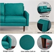 Pemberly Row Linen Sofa Couch with Wooden Legs for Living Room Office - Green