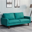 Pemberly Row Linen Sofa Couch with Wooden Legs for Living Room Office - Green