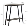 Pemberly Row Contemporary Multi-Functional Console Table in Gray