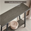 Pemberly Row Contemporary Multi-Functional Console Table in Gray