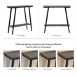 Pemberly Row Contemporary Multi-Functional Console Table in Gray