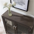Pemberly Row Contemporary Wood Cabinet in Gray-Anthracite/Pewter
