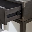 Pemberly Row One Drawer Wood Hall Stand with Shelf in Gray