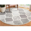 Pemberly Row Modern Quatrefoil Indoor Outdoor Area Rug Round 5'3