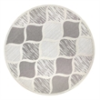 Pemberly Row Modern Quatrefoil Indoor Outdoor Area Rug Round 5'3