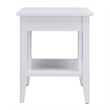 Pemberly Row Modern End Table with Drawer and Display Shelf-White