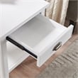 Pemberly Row Modern End Table with Drawer and Display Shelf-White