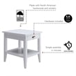 Pemberly Row Modern End Table with Drawer and Display Shelf-White