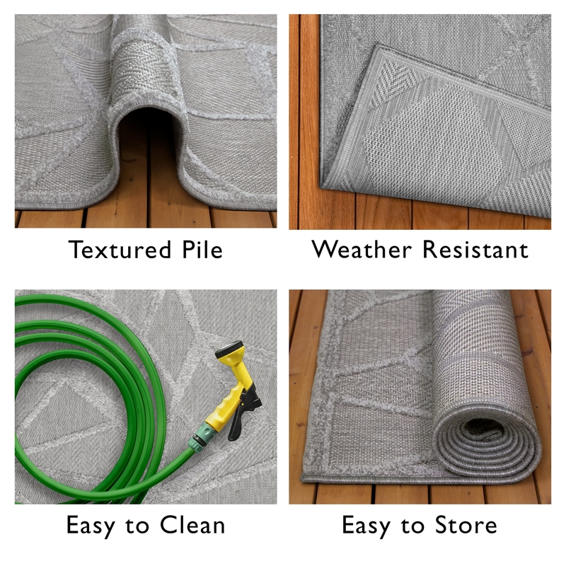 Pemberly Row Geometric Indoor Outdoor Area Rug Rectangle 7'10