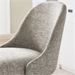 Pemberly Row Modern Metal Dining Chair in Gray/Espresso (Set of 2)
