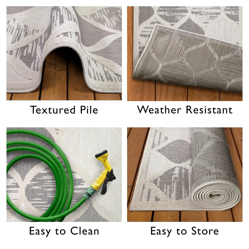 Pemberly Row Quatrefoil Indoor Outdoor Area Rug Runner 2'x8'