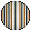 Pemberly Row Colorful Line Indoor Outdoor Area Rug Round 5'3