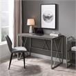 Pemberly Row Collapsible X Desk in Weathered Wood/Satin Nickel