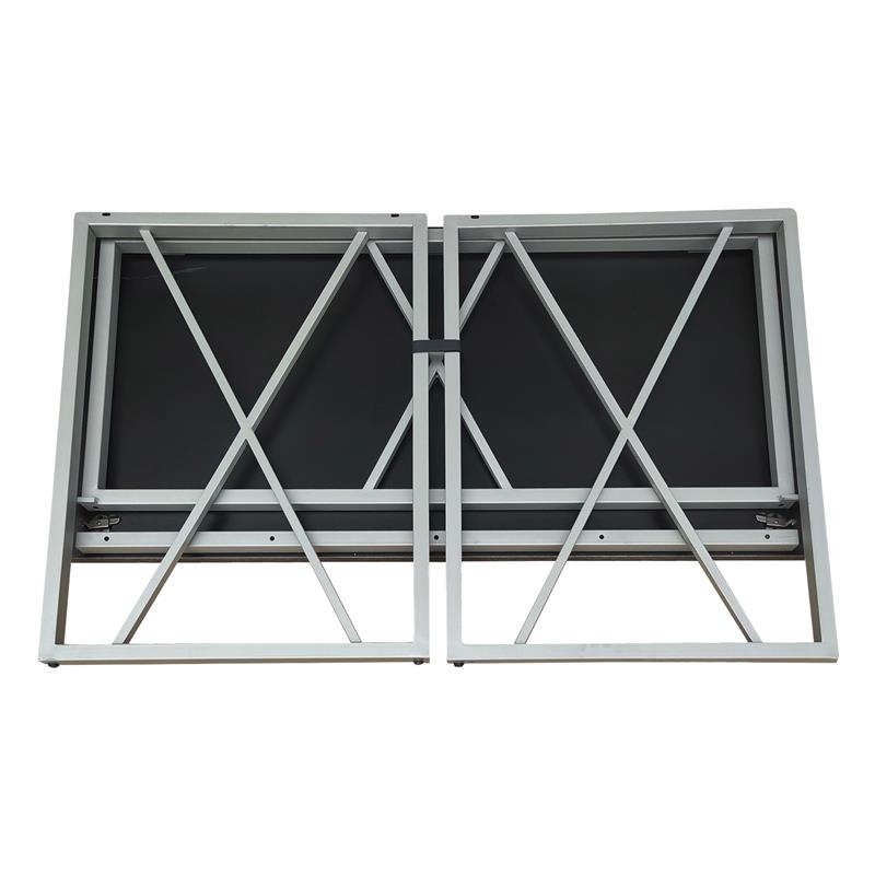 Pemberly Row Collapsible X Desk in Weathered Wood/Satin Nickel