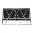 Pemberly Row Collapsible X Desk in Weathered Wood/Satin Nickel