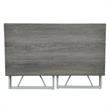 Pemberly Row Collapsible X Desk in Weathered Wood/Satin Nickel