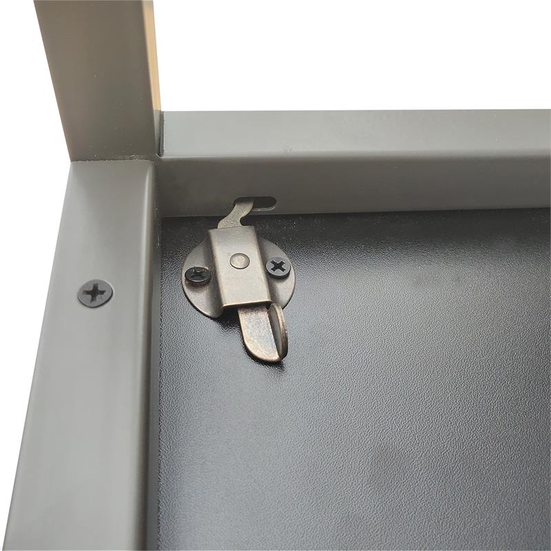 Pemberly Row Collapsible X Desk in Weathered Wood/Satin Nickel