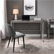 Pemberly Row Collapsible X Desk in Weathered Wood/Satin Nickel
