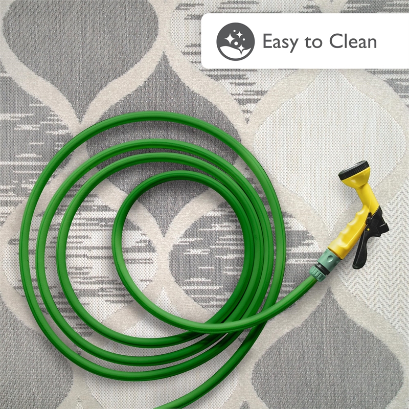 Pemberly Row Quatrefoil Indoor Outdoor Area Rug Rectangle 4'x6'