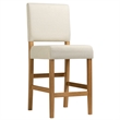 Pemberly Row Metal Counter Stool in Natural White Sand-Set of 4