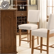 Pemberly Row Metal Counter Stool in Natural White Sand-Set of 4
