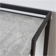 Pemberly Row Mixed Metal and Wood Desk in Gray Concrete/Gunmetal