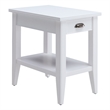 Pemberly Row Chairside Table with Drawer and Display Shelf-White
